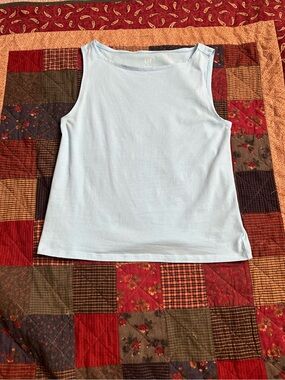 GAP Women's Sleeveless Boatneck Tank in Chlorine Blue - Size Medium